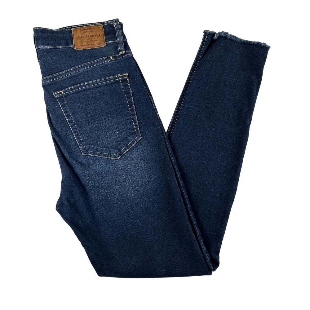 Lucky Brand Bridgette Skinny Jeans Womens 6 Dark Wash Mid Rise Stretch